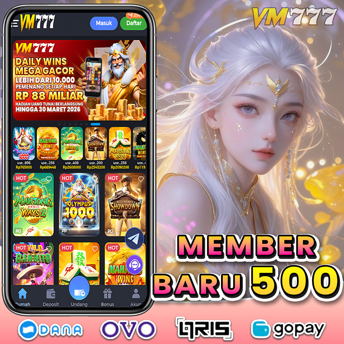 Tampilan utama vm777